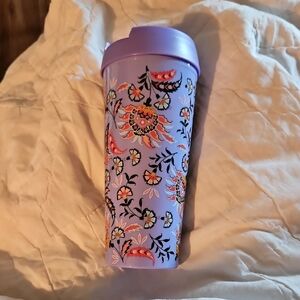 Vera Bradley Purple Floral Travel Mug